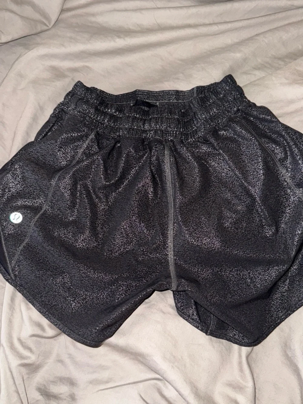 lululemon athletica Women's Shimmer Black Athletic Shorts